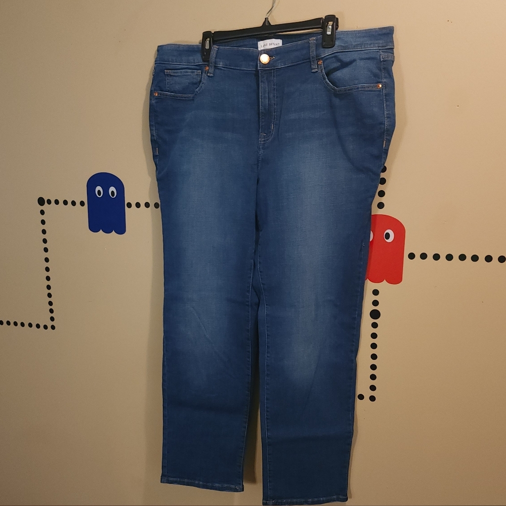 Lane Bryant Blue Ankle Jeans Stretch Denim Plus Size 22